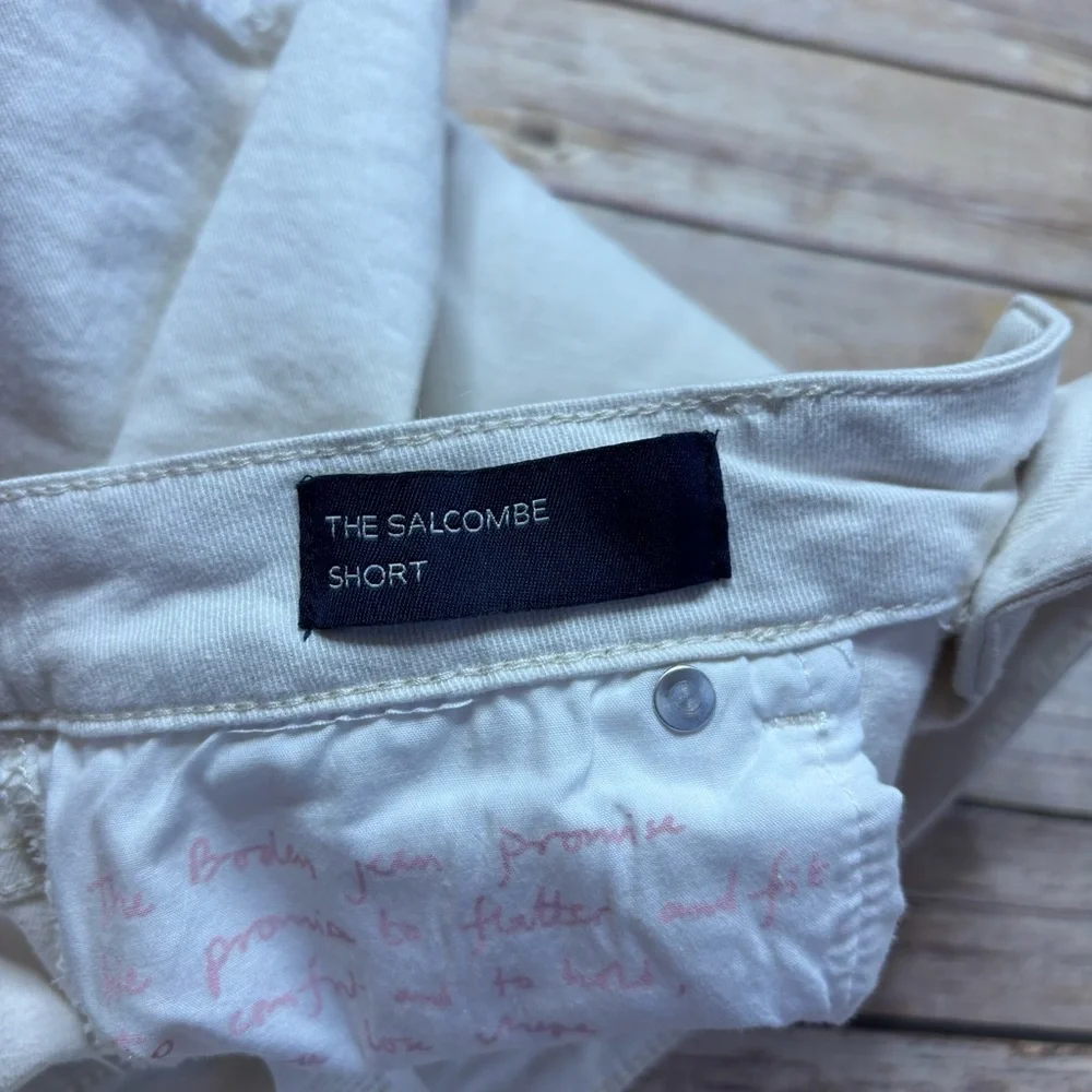 Boden White Denim Jean Shorts
